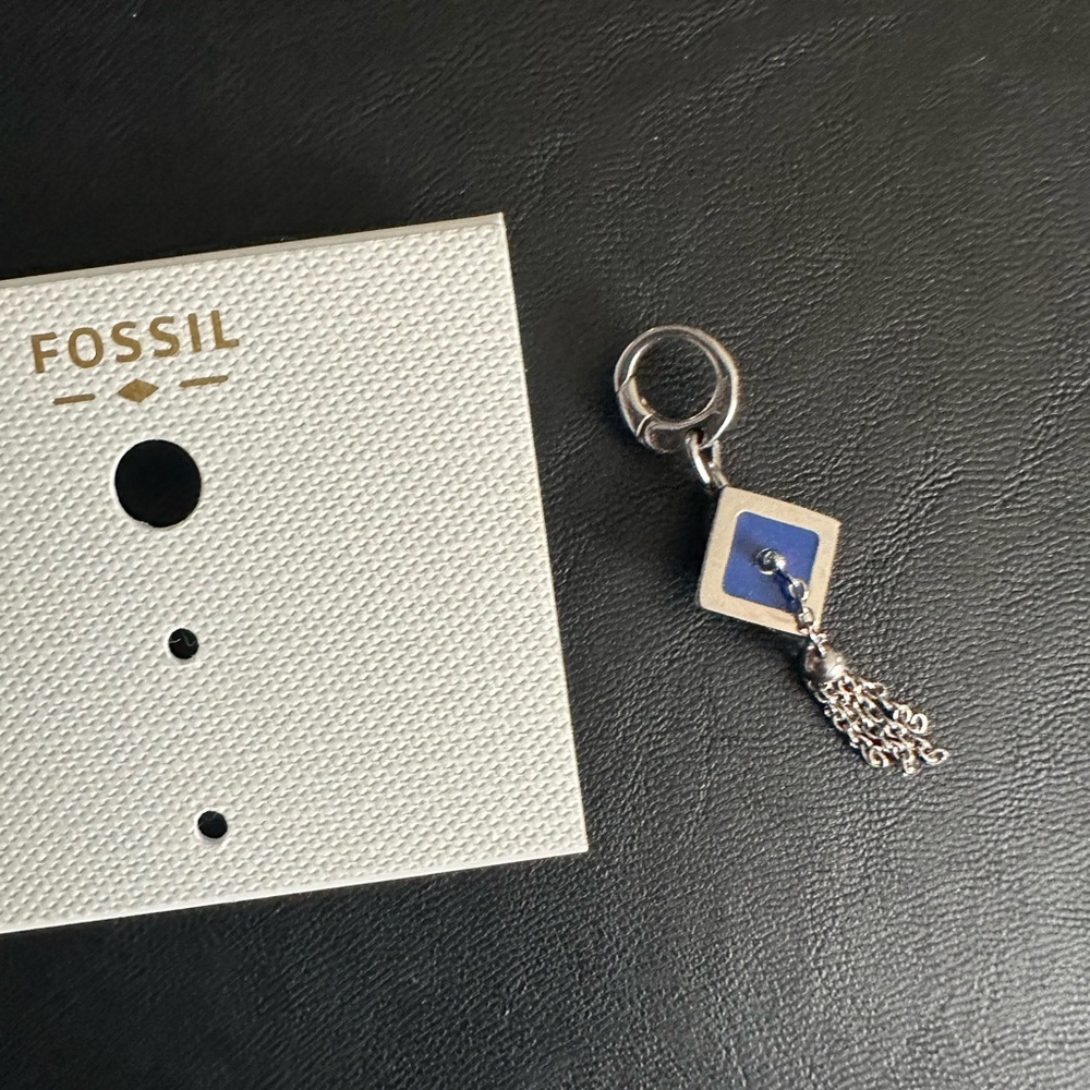Graduation Cap Fossil Charm for Bracelet - Brand New